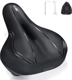 BOTC Fietszadel - Unisex - Extra Comfortabel - Inclusief Waterdichte Zadelhoes - Ventilerend