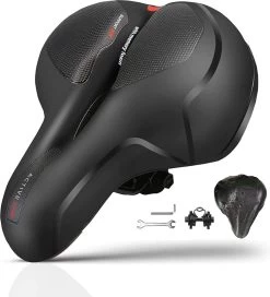 Fiets Zadels - Met Achterlichten- Langzame Rebound Traagschuim - Hol Ergonomisch Breed Tourzadel - MTB Zadel -mountainbikezadel - Fietszadel Dames - Fietszadel Heren - Unisex