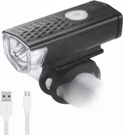Voorlicht Fiets - Led Voorlamp - 300 Lumen - Oplaadbaar - Usb Oplaadbaar - Compact - Waterdicht - Koplamp Fiets