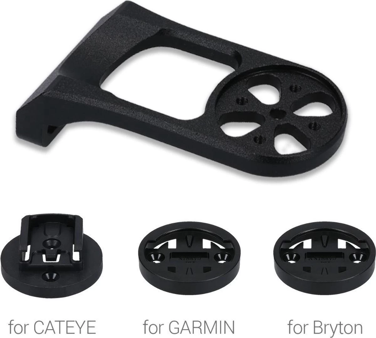 Kwmobile Houder Voor Garmin Edge / Bryton Rider / CatEye - Fietshouder Voor Navigatiesysteem - Stuurhouder In Zwart - Afbeelding 5