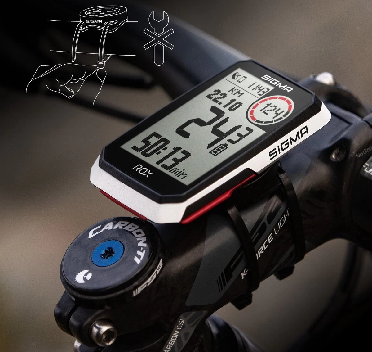 SIGMA SPORT GPS Fietscomputer Sigma ROX 4.0 GPS Met Standaard Stuurhouder - Wit - Afbeelding 7