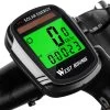 Draadloze Verlichte Fietscomputer - USB Oplaadbaar- Op Zonne- Energie - Kilometerteller - Klok - Calorie Teller - Snelheidsmeter - Auto Wake - IPX7 Waterdicht - 5 Talen - Met Verlichte LCD Display - Multifunctioneel - Inclusief Sensor - Zwart