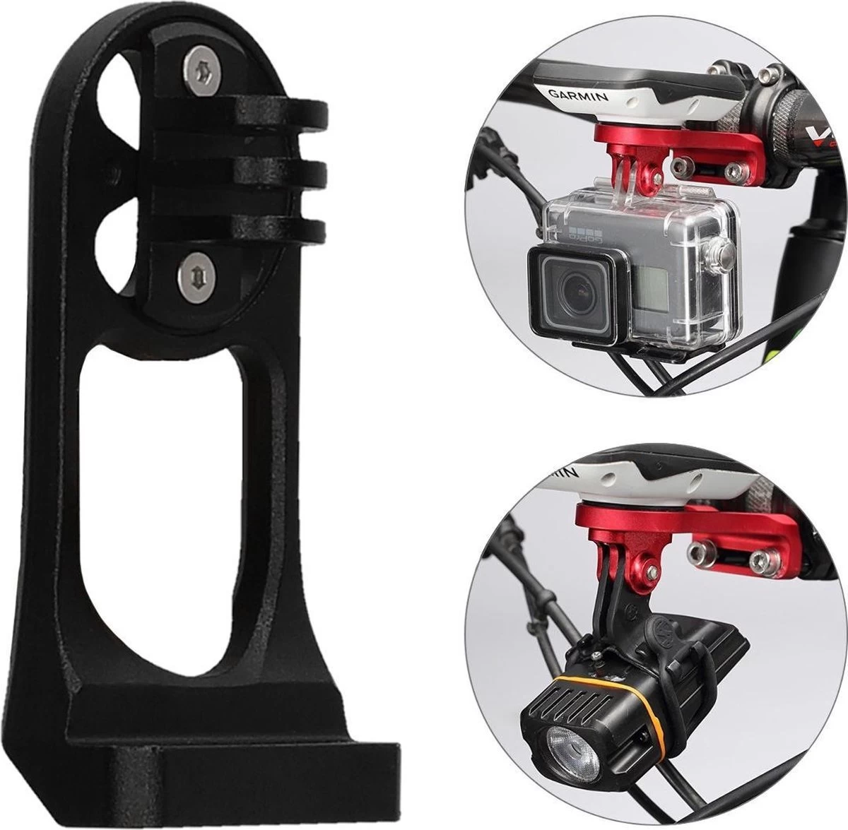 Kwmobile Houder Voor Garmin Edge / Bryton Rider / CatEye - Fietshouder Voor Navigatiesysteem - Stuurhouder In Zwart - Afbeelding 4