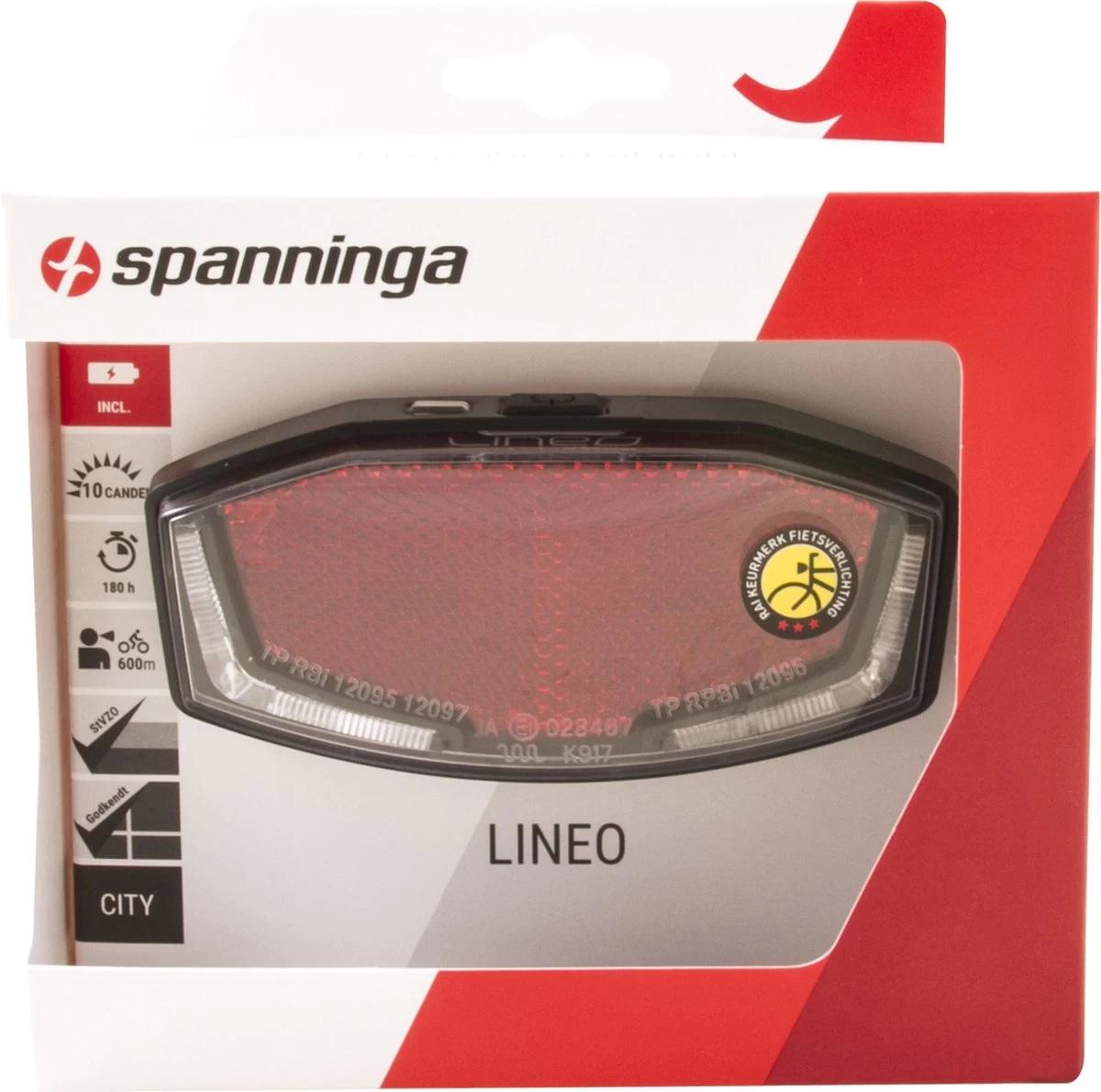 Spanninga Lineo Fiets Achterlicht - Batterij - Afbeelding 13