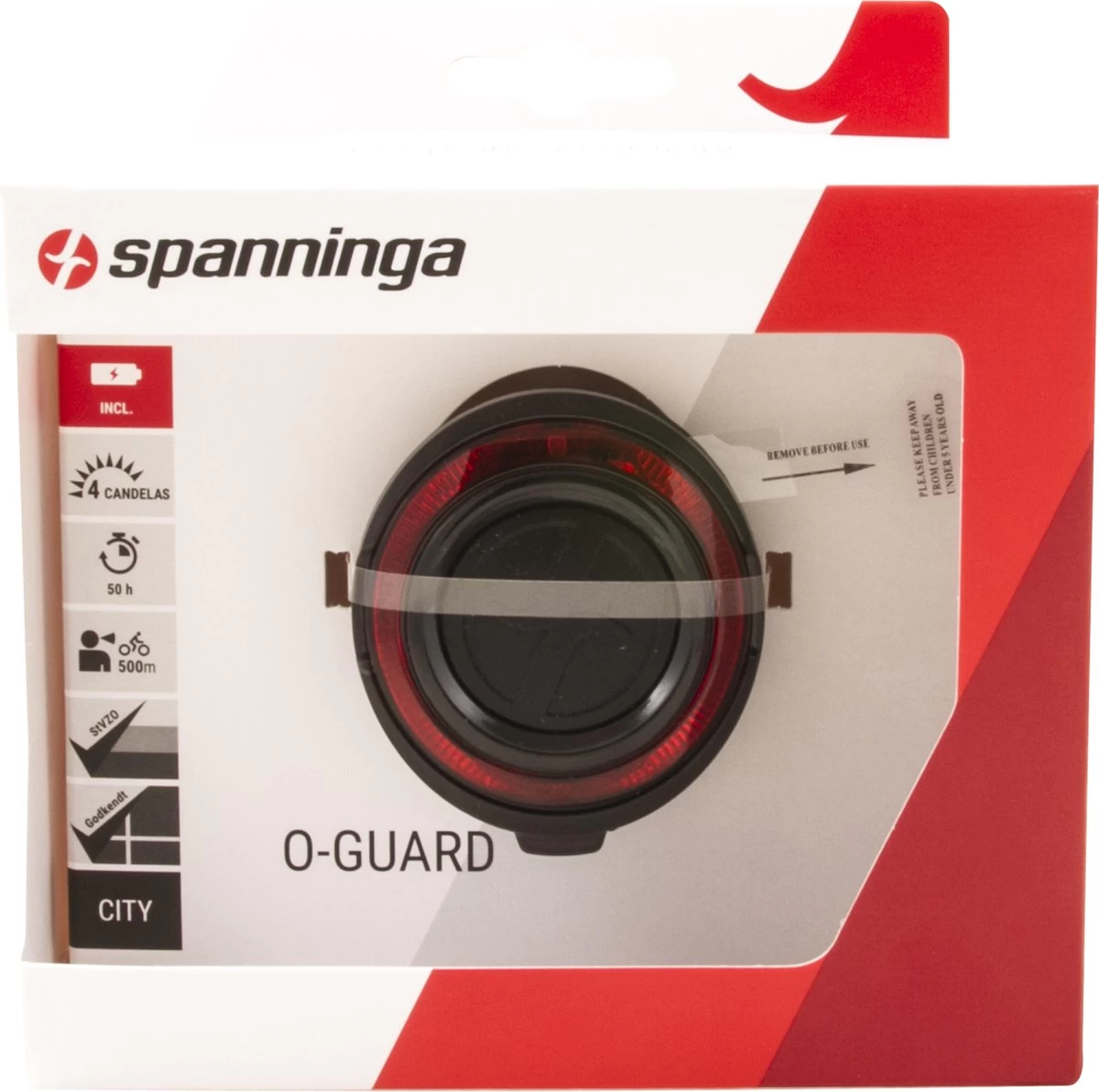 Spanninga O-Guard Fiets Achterlicht - Batterij - Afbeelding 10