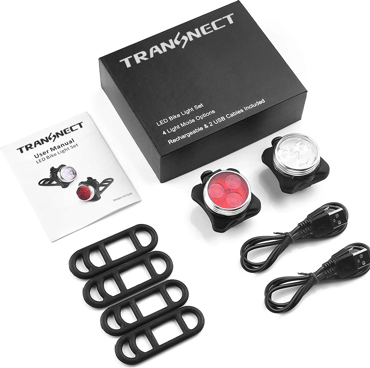 Fietsverlichting USB Oplaadbaar - Waterdicht Fietslamp - LED Fietslampjes - Voorlicht En Achterlicht - Voor Fiets - Afbeelding 5