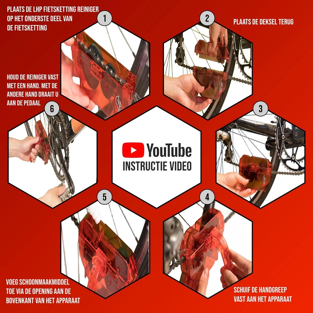 LHP Fietsketting Reiniger Apparaat 5-in-1 - Cyclon Ontvetter 250 Ml & All Weather Lube 25 Ml - Afbeelding 6