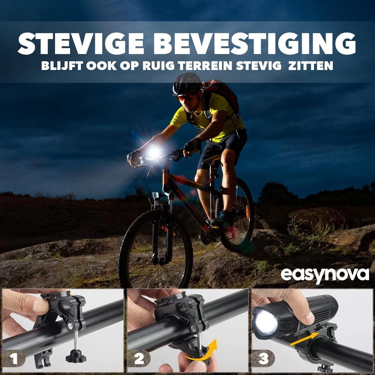 LED Fietsverlichting Set – Oplaadbaar Via USB - Voorlicht En Achterlicht - Waterbestendig - Complete Fietslamp Set - Afbeelding 7