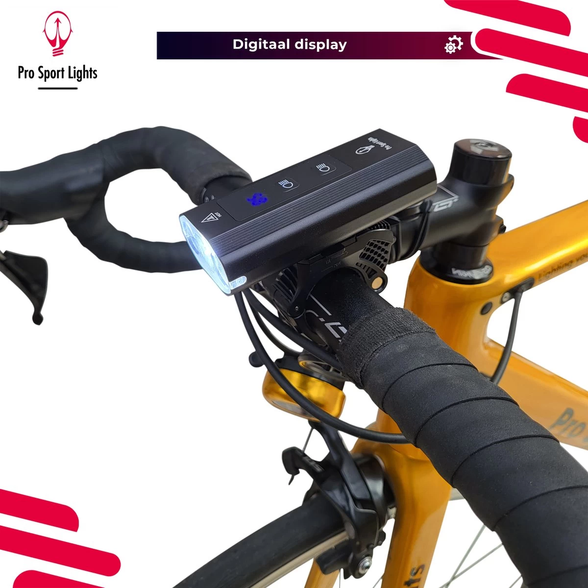 Fietslamp 1200 Lumen Fietsverlichting Pro Sport Lights Performance - Koplamp USB Oplaadbaar - Voorlicht Fietsverlichting - Afbeelding 10