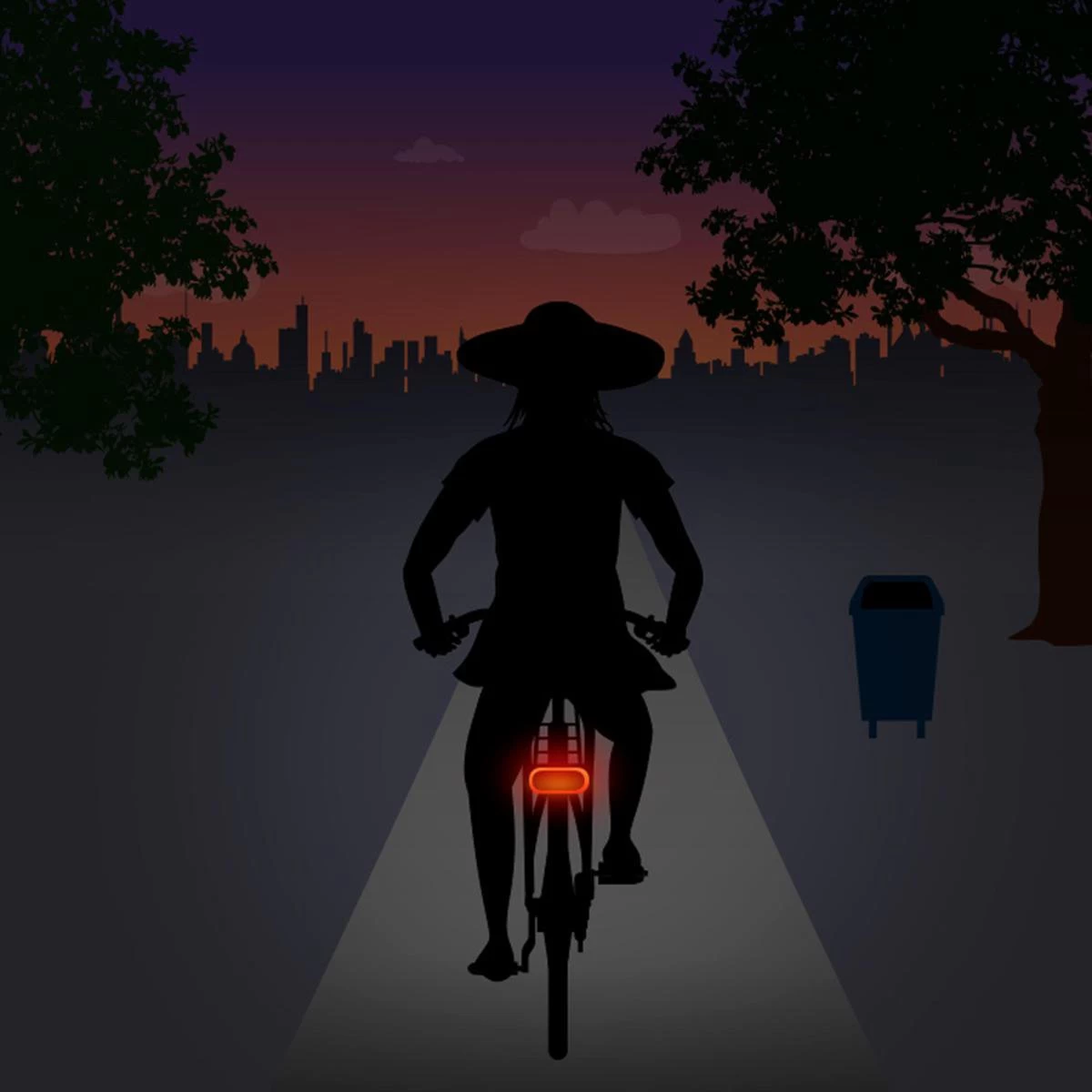 Spanninga Elips Fiets Achterlicht - Batterij - Afbeelding 9