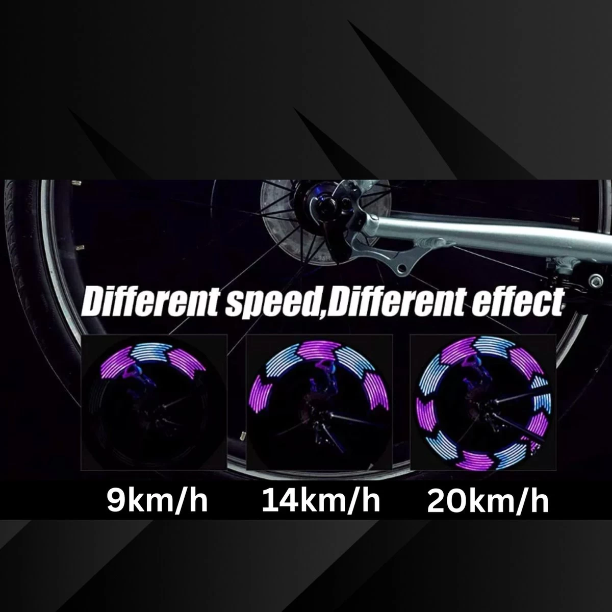 Spaakverlichting- Spaakverlichting Met Bewegingssenor- Spaakverlichting Kinderfiets- LED Voor Wiel- Waterdicht- 32 Verschillende Patronen- Makkelijk Te Installeren - Afbeelding 9