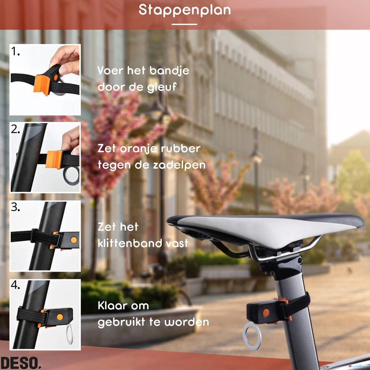 DESO® Fietslicht Achterlicht LED USB Oplaadbaar Helder Super Fel Driehoek - Achterlicht Voor Racefiets En MTB – Herkenningslicht - Afbeelding 3