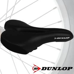 Dunlop Racefiets Zadel - Fietszadel - Unisex Dames / Heren - Extra Comfortabel - Ventilered Met Stuituitsparing - Fiets Zadel - Fietszadel - Comfort Fietszadel - Gel Zadel - Met Gel Voor Extra Comfort -
