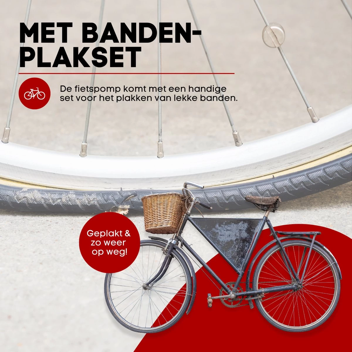 RYER Fietspomp Pro - Drukmeter - Inclusief Banden Reparatieset - Afbeelding 6