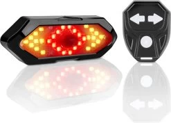 GoShops FY-1820 - Richtingaanwijzer Fiets - Knipperlichting - Fietsverlichting - LED - USB Oplaadbaar - Waterbestendig - Afstandsbediening - Draadloos - Verstelbaar - Achterlicht Fiets