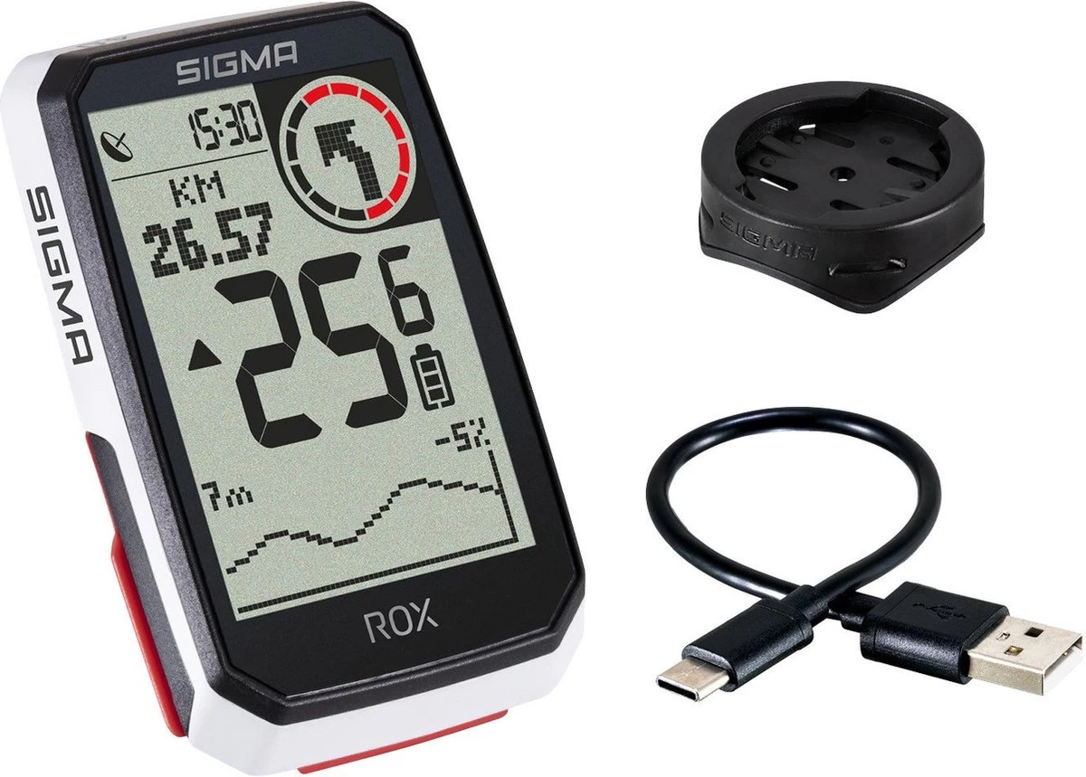 SIGMA SPORT GPS Fietscomputer Sigma ROX 4.0 GPS Met Standaard Stuurhouder - Wit - Afbeelding 6