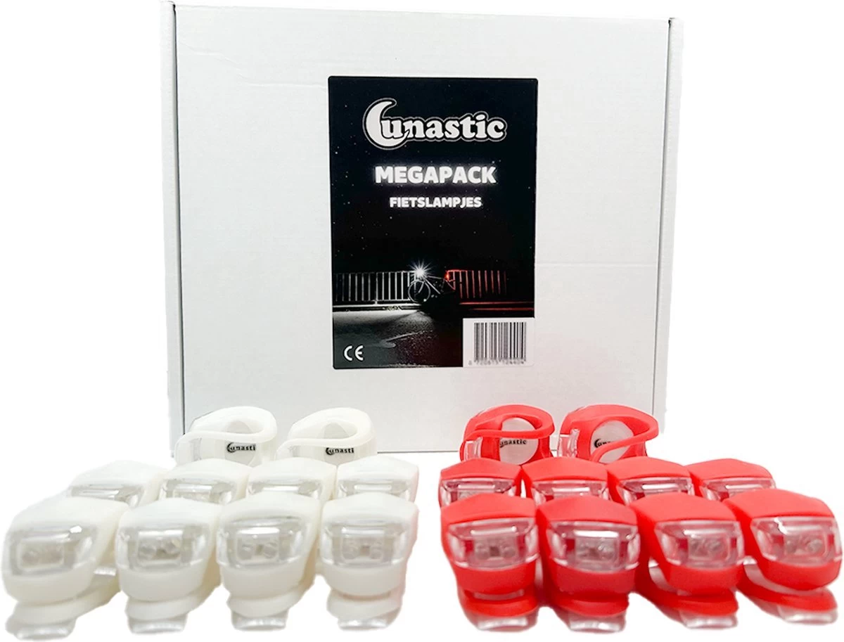 Fietslampjes LED 10 Sets (10 X Wit & 10 X Rood) Inclusief Batterijen - Lunastic Set Van 20 Lampjes - Afbeelding 4