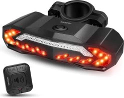 BikePro Fiets Achterlicht 2.0 Met Alarm En Richtingaanwijzer - IP54 Waterdicht - USB Oplaadbaar