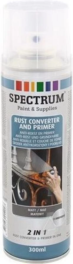 Spectrum Anti-roest Spray En Primer | Transparant | Spuitbus | Roest | 300ml