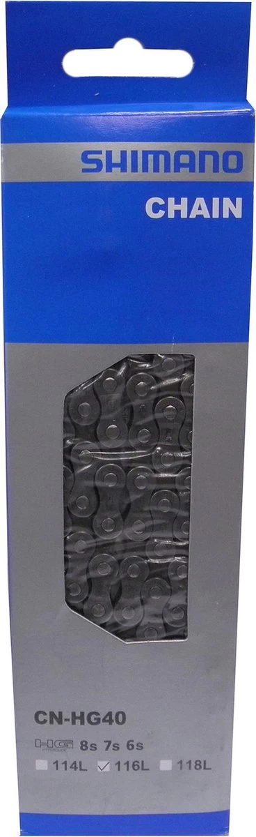 Ketting - 6/7/8 Speed - 3/32" - Shimano HG40 116-link - Afbeelding 4