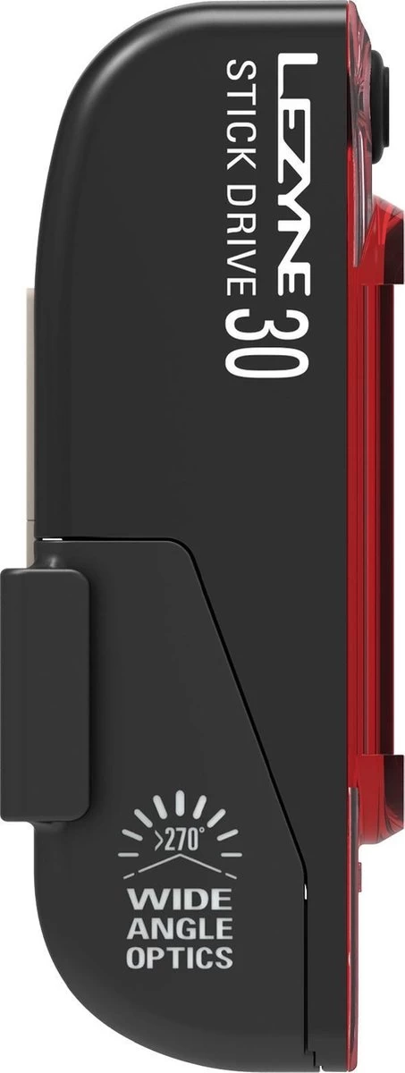 LEZYNE Stick Drive Rear Fiets Achterlicht - 30 Lumen - Zwart/Black - Afbeelding 2