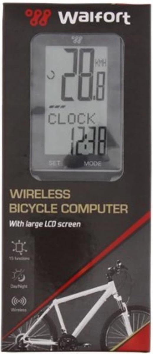 Walfort Wireless Bicycle Computer Fietscomputer - Draadloos - Afbeelding 3