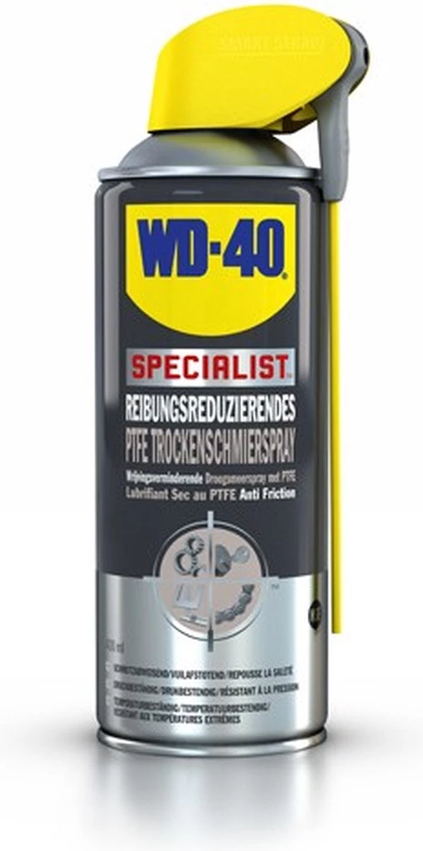 WD-40 Specialist® Droogsmeerspray Met PTFE - 400ml - Teflon Spray - Smeermiddel - Beschermt Effectief Tegen Dagelijkse Slijtage - Afbeelding 4