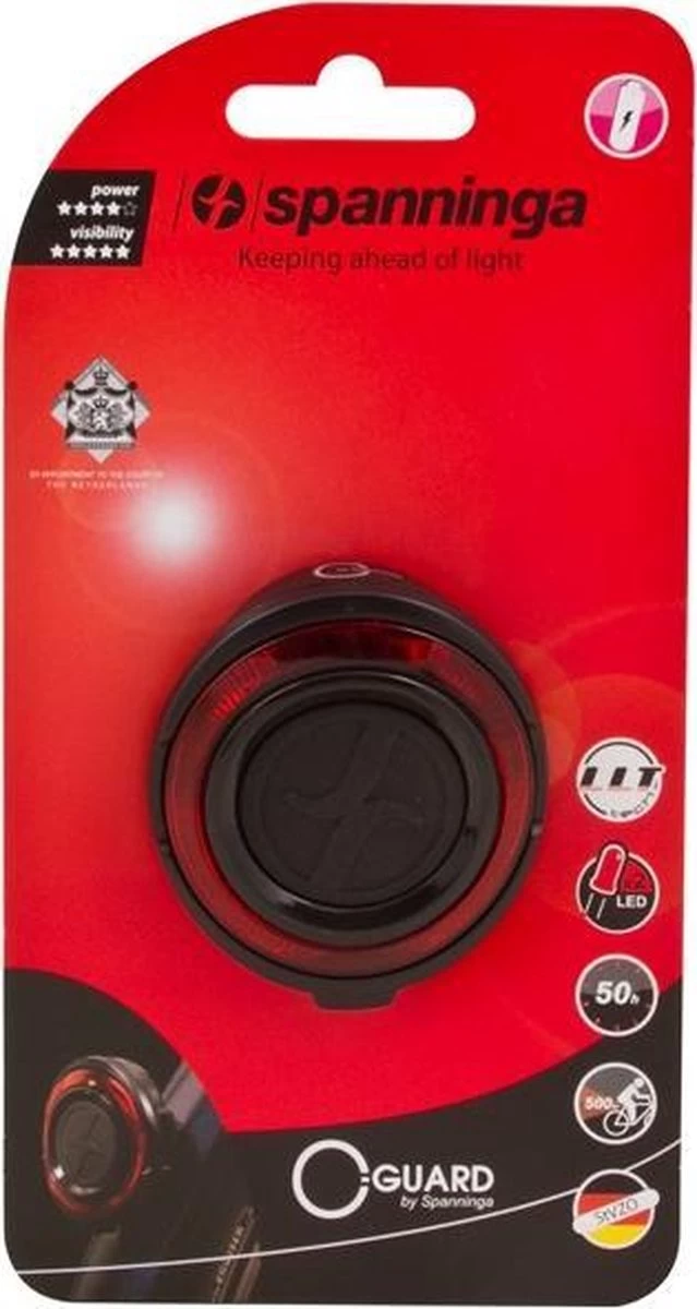 Spanninga O-Guard Fiets Achterlicht - Batterij - Afbeelding 7