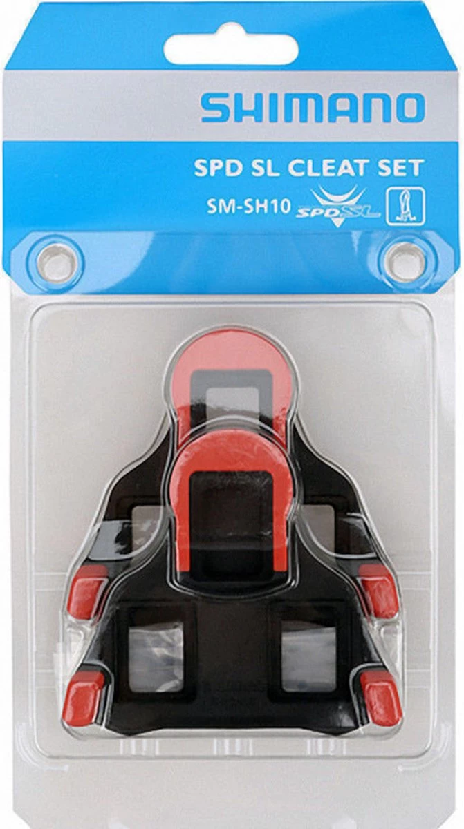 Shimano Schoenplaatjes Spd-sl Sm-sh10 0° Speling Rood - Afbeelding 2