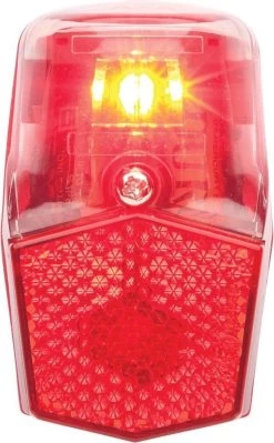 AXA Run Compact - Fiets Achterlicht - LED Fietsverlichting Op Batterij - Spatbord Montage – Rood