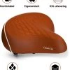 Fietszadel Karamel Bruin Classic XXL, Stijlvol En Comfortabel Zadel Voor Veel Fietsplezier By PS
